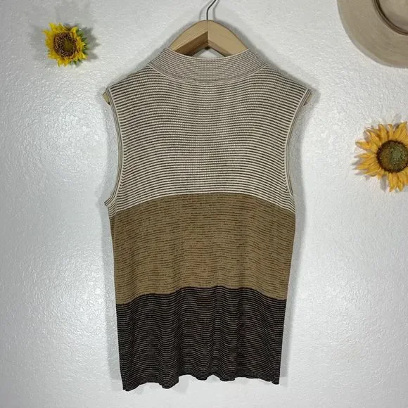 Emma James Mock Neck Sleeveless Top Size 1/1X Womens - Picture 4 of 6